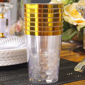 플라스틱 일회용컵 금라인 10P 캠핑 행사 이벤트 휴대용 홈파티