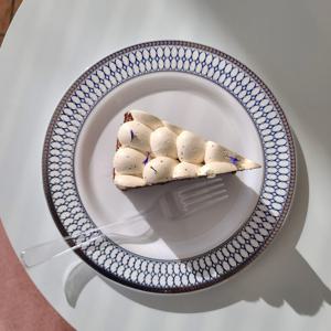 블루 사파이어 접시 23cm 5P 블루 실버 홈파티 카페 앞접시 유럽풍