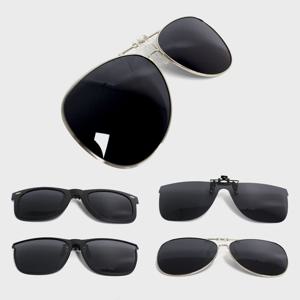 오버사이즈 탈부착 플립 미러 편광 클립온 선글라스