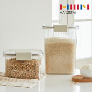 클리어 쌀통 5kg+10kg 쌀보관통 쌀항아리 잡곡통 진공 쌀독 밀폐 쌀통