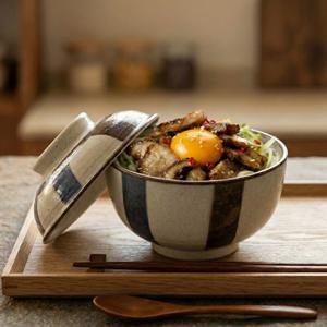 도자기 텐동그릇 돈부리 덮밥 밥그릇 미니 뚜껑있는 일본식 밥공기
