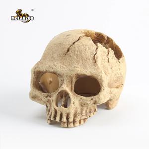 해골 장식 은신처 도마뱀 게코 파충류 사육장 테라리움 장식품