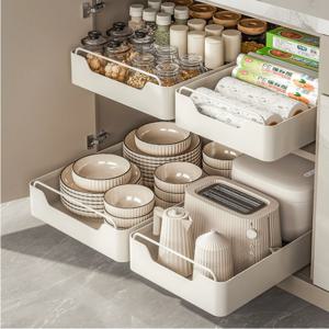 슬라이딩 주방 선반 정리대 다용도 수납 서랍 양념통 펜트리 옷장 정리 철제 레일 수납장