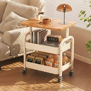 감성 이동식 사이드테이블 2color 수납 선반 트롤리 홈카페 카트 2단 3단
