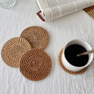 라탄 컵받침 다용도 받침 10cm