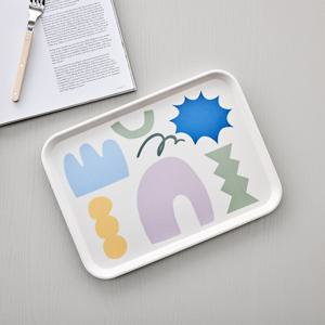 데일리브런치 무광 직사각 기하학쟁반