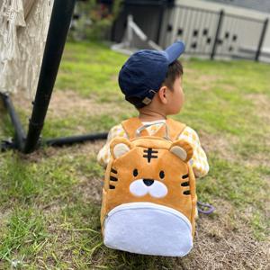 비비백 아동용 미아방지 극세사 호랑이 백팩 동물 애니멀 캐릭터 가방 조카선물