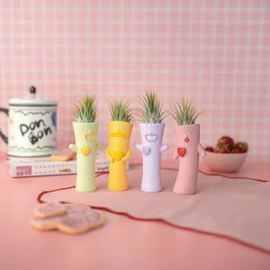 틸란드시아 틸리 인 러브 캐릭터화분 집들이 이사선물 공기정화식물