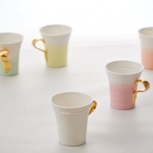 화이트 메모리즈 골드머그 컵