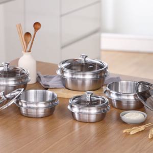 국내생산 에코프렌즈 통3중 인덕션 스텐 가마솥 뚝배기 시리즈