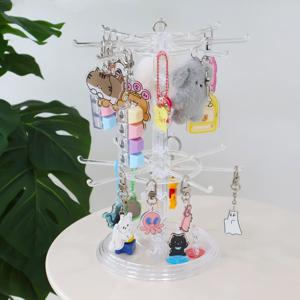 2단 회전형 키링거치대 피규어 인형 메지루시 키링보관 진열대 스탠드