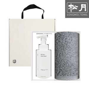 프리미엄 호텔수건 테일러 160g 1매 + 생활공작소 핸드워시500ml 선물세트 답례품