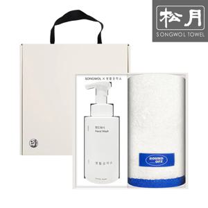 라운드오프 180g 세면타올 1매 + 생활공작소 핸드워시500ml 선물세트 답례품