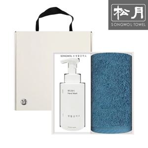 헤스티지 180g 40수 호텔수건 1매 + 생활공작소 핸드워시500ml 선물세트 답례품