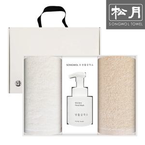 모나코 30수 세면타올 130g 2매 + 생활공작소 핸드워시250ml 선물세트 답례품