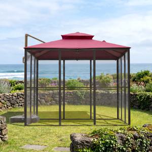 스퀘어가든 3M 파라솔 야외 투명벽 쉘터 글램핑 캠핑 아웃도어 그늘막 테라스 정원 옥상