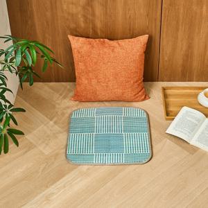 폭신한 대나무 방석 블루 패턴 45x45