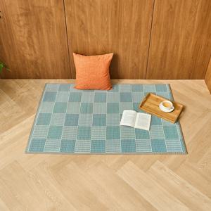 폭신한 대자리 블루 패턴 100x150