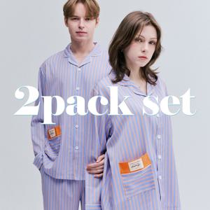 2PACK 비트윈타임 실크핏 성인 긴팔 파자마 간절기 잠옷 상하세트