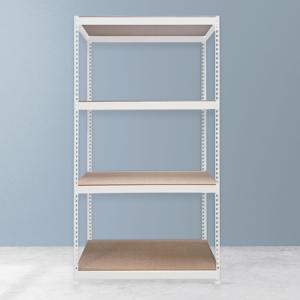 라이트 철제선반 무볼트 조립식 앵글 경량랙 창고 베란다 선반 4단 5단 MDF 6mm