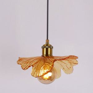 이랑 레일형 팬던트조명 나뭇잎디자인 칼라유리 식탁등