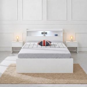 매트리스포함 라이칸 LED 베이직 통마루형 슈퍼싱글 침대 SS+매트리스 / 원룸 오피스텔