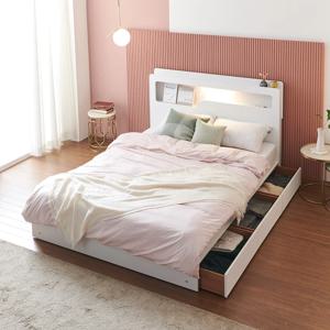 RF뉴비앙 리노 LED조명 벙커 수납 침대 프레임 (SS/Q)(매트포함)