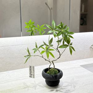 [오늘의집 단독]그린잎 조화화분 코케다마 오브제 거실인테리어 조화