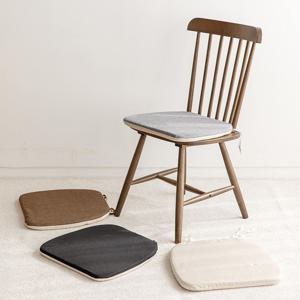 멜란지 식탁의자방석 40X40 얇은 푹신한 쿠션 미끄럼방지