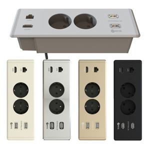 빌트인콘센트 고정매립콘센트 usb충전 카페 테이블 사무실 아일랜드 주방 BID-2002M