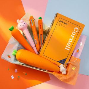 당근 토끼 문구 학용품 선물 볼펜 세트 동물 굿즈 스퀴시 펜 커터칼 클립 코넬 노트 키링