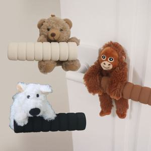 귀여운 문 고리 방문 현관문 손잡이 커버 인형 3종 곰돌이 원숭이 곰 오랑우탄 강아지