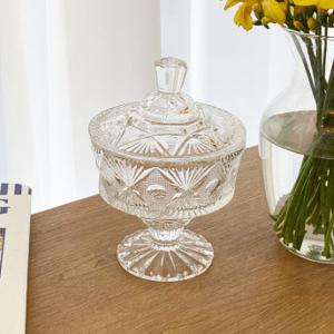 리움 프렌치 크리스탈 유리 보석함 오브제 악세사리 보관함 스톤함 사탕통