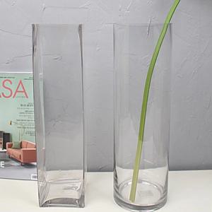 사각 원형 유리화병 (2type)
