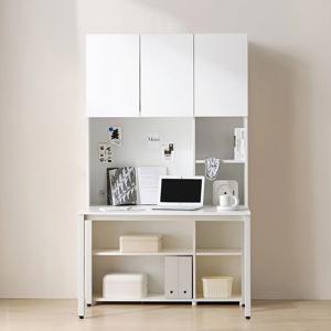 E0자재 HM2045 심플 책장책상세트 6단 1200-DVX