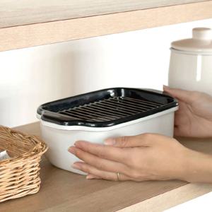 법랑 와이드 튀김냄비 세트 (온도계 포함)