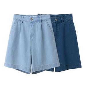 여름 청반바지 5부 A라인 밴딩 데님 반바지