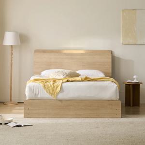 세런 책장형 LED 수납침대프레임 QK