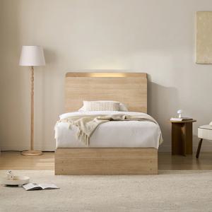 세런 책장형 LED 수납침대세트 디럭스 매트리스 SS