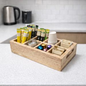 원목 탕비실 소품 다용도 칸막이 약통 수납정리함 8칸