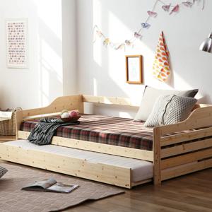 패밀리 100% 소나무 원목 B026 슬라이딩 확장형 2층침대 (매트선택)