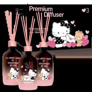 헬로키티 콜라보 프리미엄 디퓨저 500ml 3개입(헬로베리+호텔우드+플라워파크)