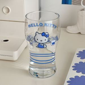 밀키 블루 내열유리컵 400ml 글라스 맥주잔 아이스커피잔