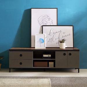 좁은거실 매립원형손잡이 서랍선반조합 거실장(1500 그레이)