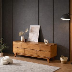 루미엘 고무나무원목 1600 높은 TV다이 거실장