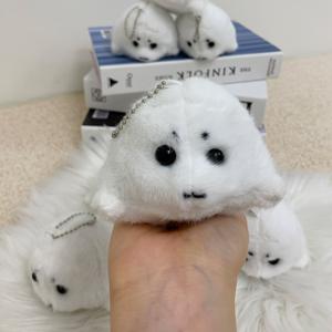 동글콩떡물개키링 키홀더 가방고리 인형장식 열쇠고리