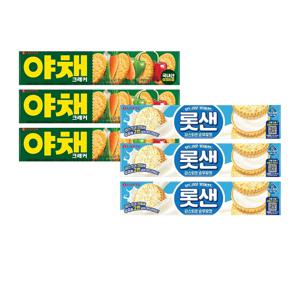 롯샌 파스퇴르 순우유맛 105g x3개+야채크래커 83g x3개
