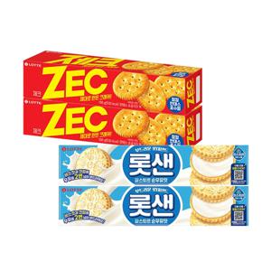 롯샌 파스퇴르 순우유맛 105g x2개+제크 오리지날 100g x2개