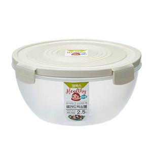 코멕스 아삭하고 신선하게 뚜껑있는 밀폐용기 샐러드 믹싱볼 2.5L