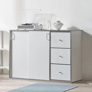 노엘 슬라이딩 미닫이 도어 다용도 서랍형 멀티 수납장 1200 1color